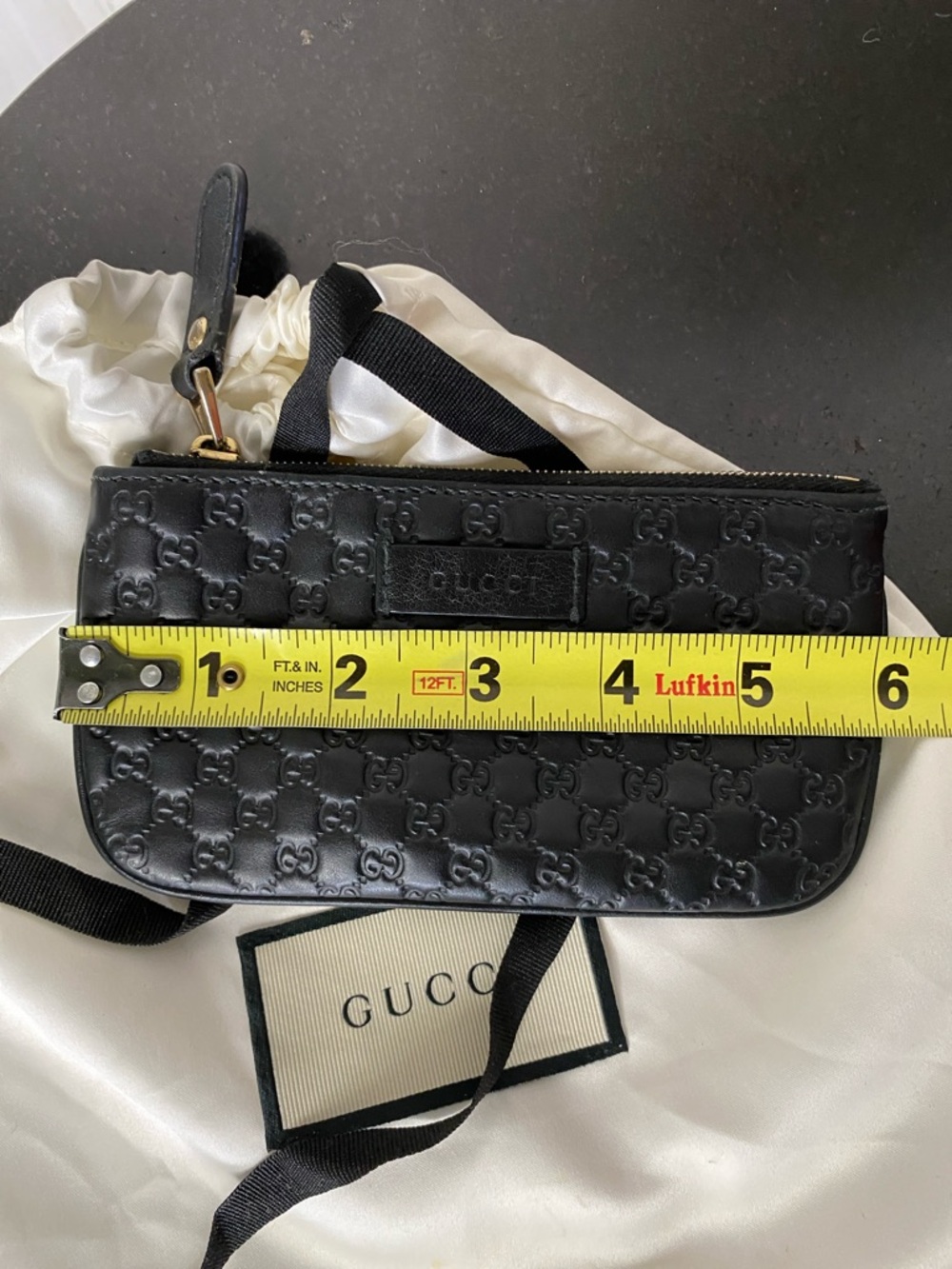 Gucci MicroGuccissima Black Quilted GG Mini Coin/Key with Gold Hardware - Picture 11 of 17